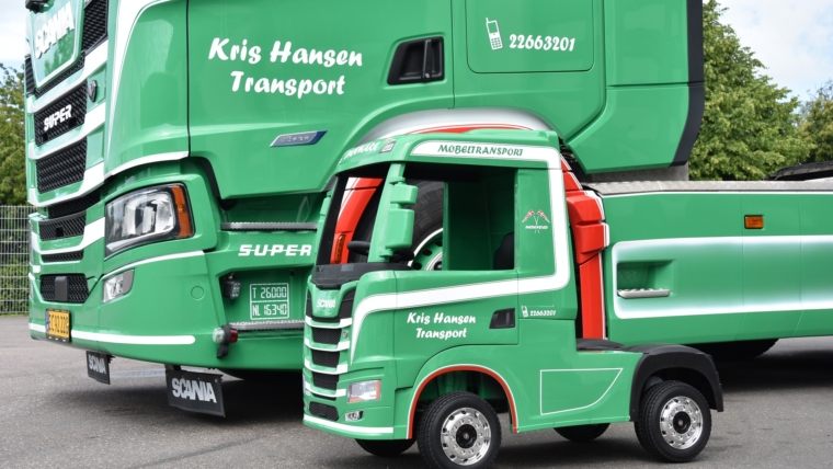 Elektrisk Scania lastbil til børn