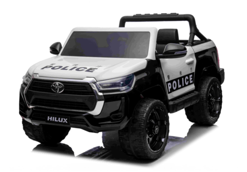 Elektrisk Toyota Hilux Politibil til børn, 2x12V med Lithium og EVA-gummihjul