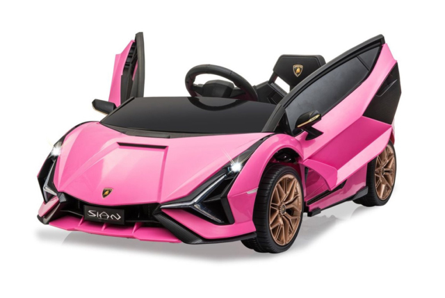 Pink Lamborghini Sian elbil til børn - Lavet på original licens fra Lamborghini!