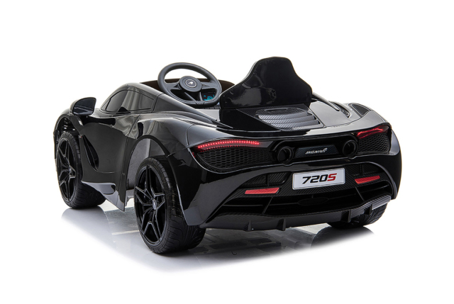 McLaren 720S elbil til børn med 2x12V motorer, gummihjul, lædersæde, multimedieanlæg og meget mere.