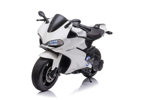 Fed Ducati motorcykel til børn, SX1629 Panigale med kædetræk, lædersæde og en topfart på 19 km/t.