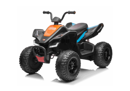 Super sej Elektrisk McLaren Racing MCL 35 ATV til børn. 4x12V motorer og store EVA-gummihjul.