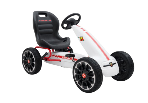 Abarth Pedal Gokart til børn i hvid. Stort udvalg af fede gokarts med pedaler til børn.