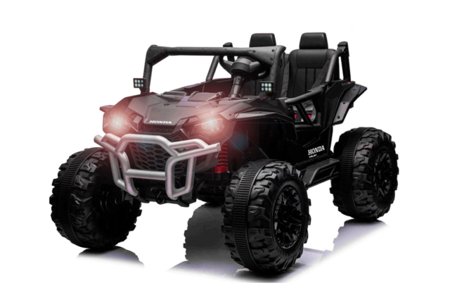 Elektrisk Honda Talon 1000R UTV til børn i sort med 4x24V motorer, store EVA-gummihjul og meget mere - Ren offroader til børn!