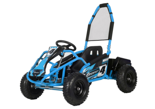 Blå Elektrisk Mud Monster EL GoKart til børn med 1000W Brushless 48V motor.