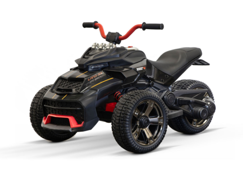 Elektrisk Beast Quad ATV til børn, 2x24V med gummihjul og lædersæde.