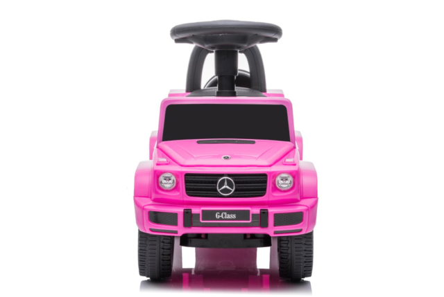 Pink Mercedes G350D gåbil til børn - Med lædersæde, bagagerum og lavet på original licens fra Mercedes.