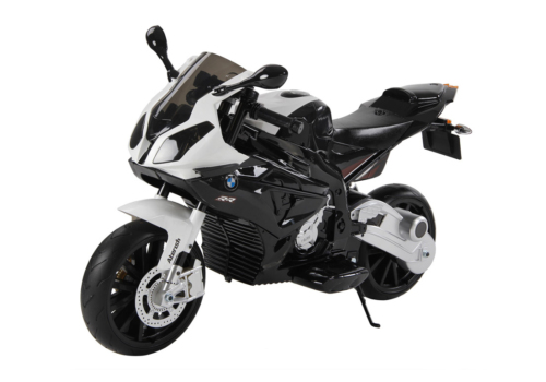 Sort BMW S1000 RR motorcykel til børn med 2x12V motorer.