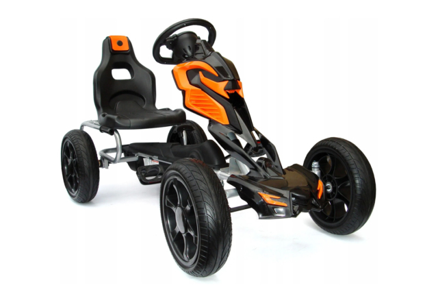 Aosom Racing Pedalgokart til børn, Orange