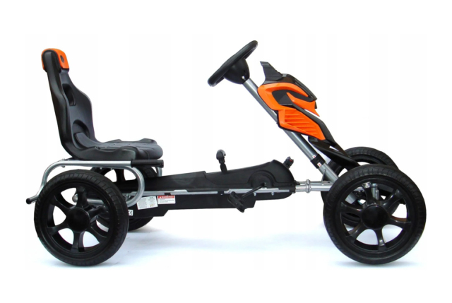 Aosom Racing Pedalgokart til børn, Orange