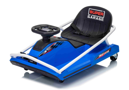 Blå Super Garage Drift Kart til børn - elektrisk gokart med drift-funktion, 14 km/t.