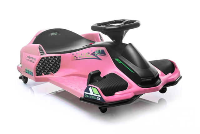 Hurtig elektrisk pink Thunder Drift Gokart 360 el-gokart til børn.