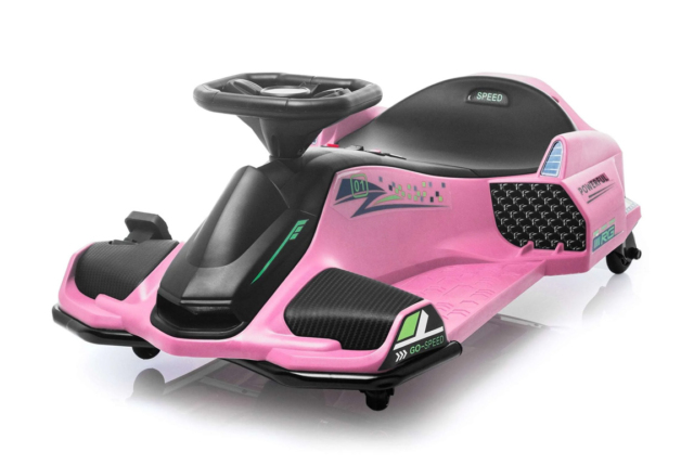 Hurtig elektrisk pink Thunder Drift Gokart 360 el-gokart til børn.