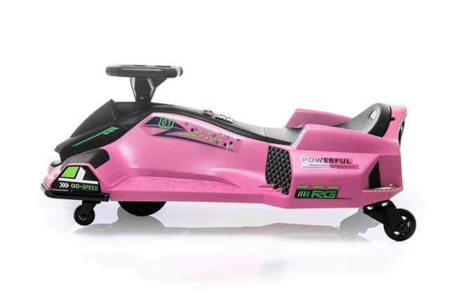 Hurtig elektrisk pink Thunder Drift Gokart 360 el-gokart til børn.