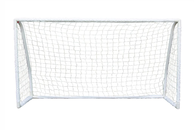 Stort og robust Stanlord PVC fodboldmål i størrelsen 275x150 cm til haven.