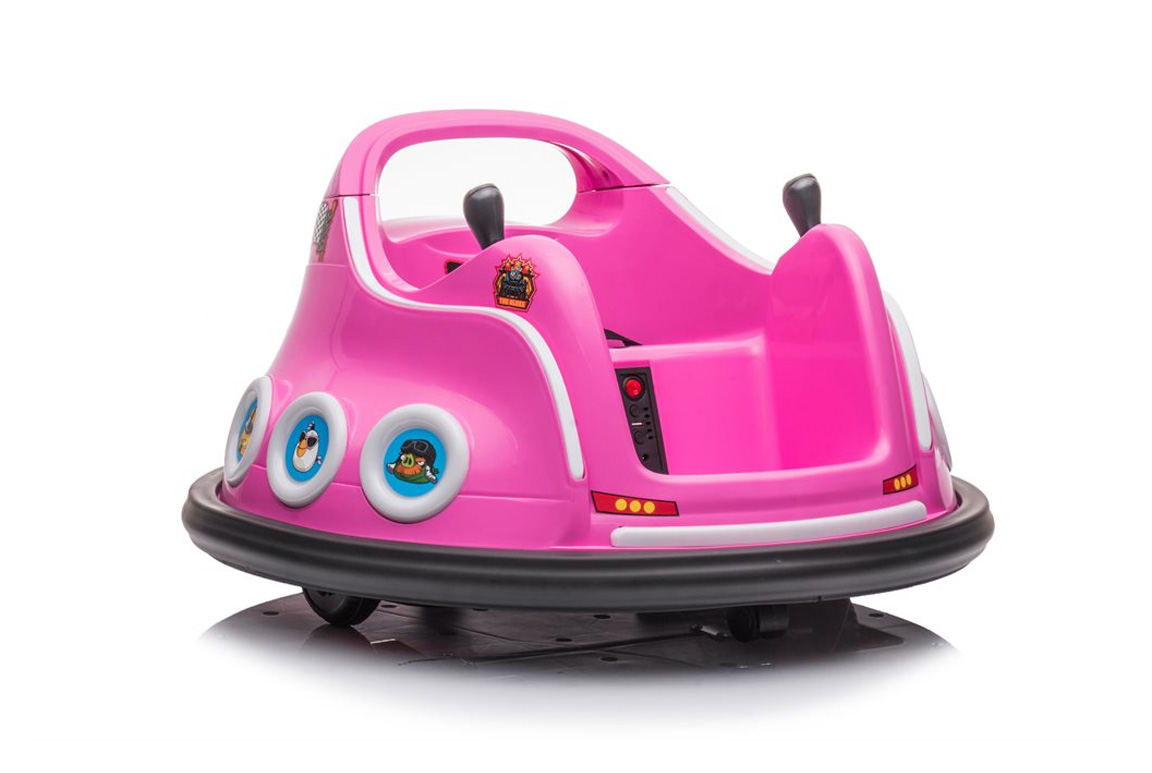 Angry Birds Bumper Kart til børn i pink. 2x12V motorer. Ligesom at køre i en radiobil!