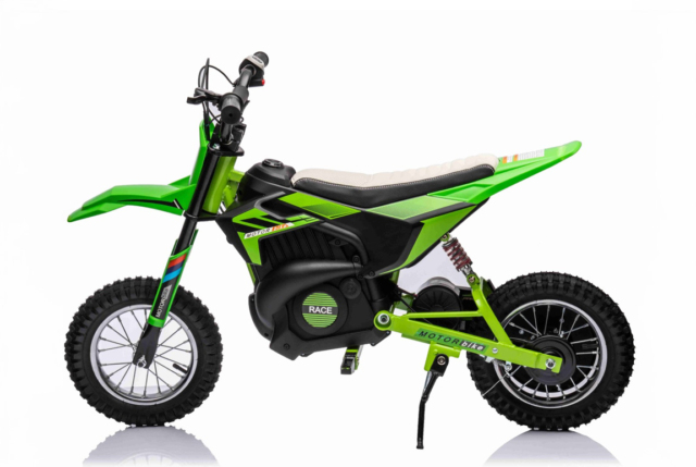 Grøn elektrisk el-crosser til børn med 24v batteri og 250w brushless motor.