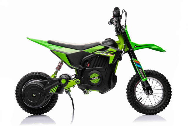 Grøn elektrisk el-crosser til børn med 24v batteri og 250w brushless motor.
