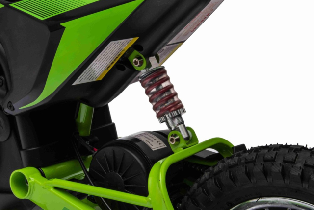 Grøn elektrisk el-crosser til børn med 24v batteri og 250w brushless motor.