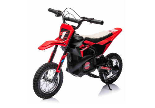 Rød Elektrisk Dirt Bike Crosser til børn på 250W, 24V batteri med en topfart på hele 22 km/t. - Fed crosser til børn og unge.