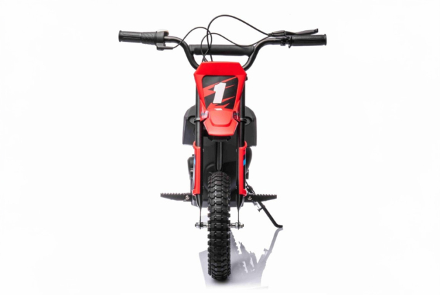 Rød Elektrisk Dirt Bike Crosser til børn på 250W, 24V batteri med en topfart på hele 22 km/t. - Fed crosser til børn og unge.