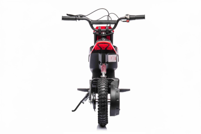 Rød Elektrisk Dirt Bike Crosser til børn på 250W, 24V batteri med en topfart på hele 22 km/t. - Fed crosser til børn og unge.
