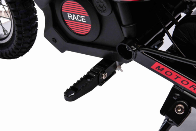 Rød Elektrisk Dirt Bike Crosser til børn på 250W, 24V batteri med en topfart på hele 22 km/t. - Fed crosser til børn og unge.