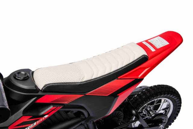 Rød Elektrisk Dirt Bike Crosser til børn på 250W, 24V batteri med en topfart på hele 22 km/t. - Fed crosser til børn og unge.