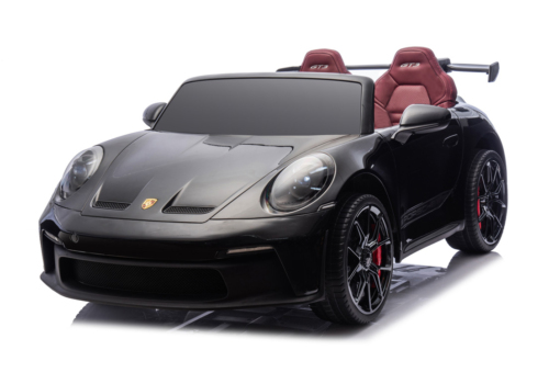 Sort Porsche 911 GT3 elbil til børn - Plads til 2 børn.