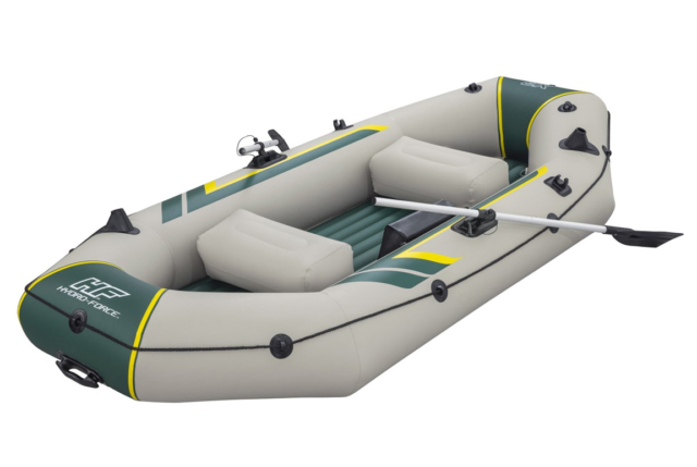 Stor oppustelig gummibåd - Bestway Hydro-Force Ranger Elite X3 Rafting 295x130 cm.