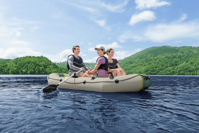 Stor oppustelig gummibåd - Bestway Hydro-Force Ranger Elite X3 Rafting 295x130 cm.