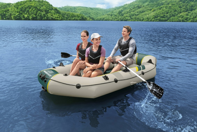 Stor oppustelig gummibåd - Bestway Hydro-Force Ranger Elite X3 Rafting 295x130 cm.