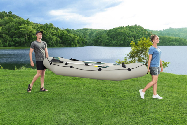 Stor oppustelig gummibåd - Bestway Hydro-Force Ranger Elite X3 Rafting 295x130 cm.