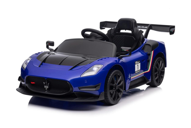 Blå Maserati MC20 GT2 elbil til børn med 4x12V motorer.