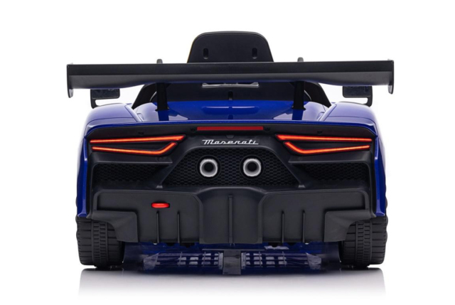 Blå Maserati MC20 GT2 elbil til børn med 4x12V motorer.