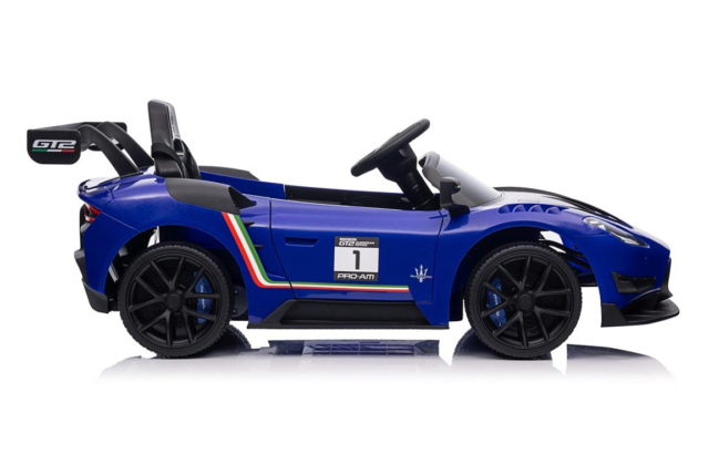 Blå Maserati MC20 GT2 elbil til børn med 4x12V motorer.