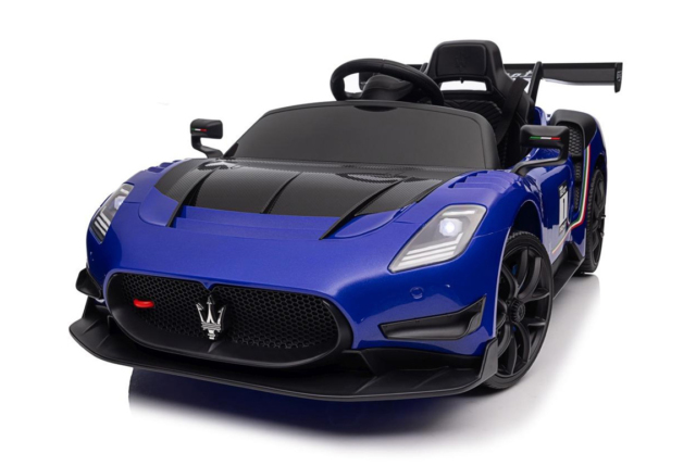 Blå Maserati MC20 GT2 elbil til børn med 4x12V motorer.