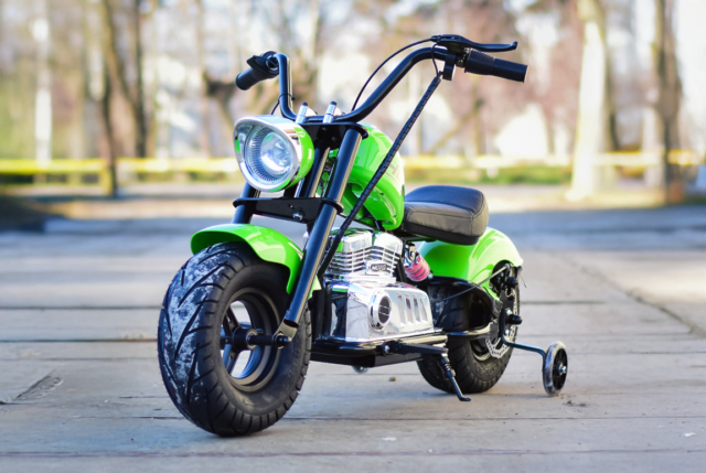 HELD Blackstrike Warrior Chopper, 36V, 350W brushless, Topfart 26 km/t., Grøn