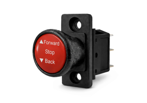 Rund Forward-Stop-Back kontakt med 6 ben til 6V og 12V køretøjer.