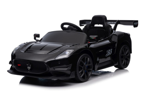Sort Maserati MC20 GT2 elbil til børn med 4x12V motorer.