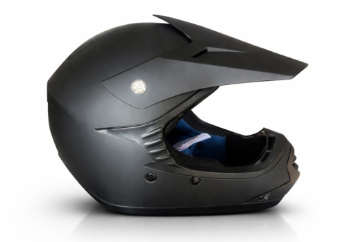 Godkendt ATV og Crosser hjelm til børn i mat sort - Ny model.