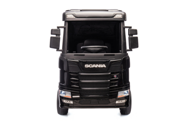 Sort elektrisk Scania 500R Lastbil til børn med 4x12V motorer. Scania Lastbil til børn.