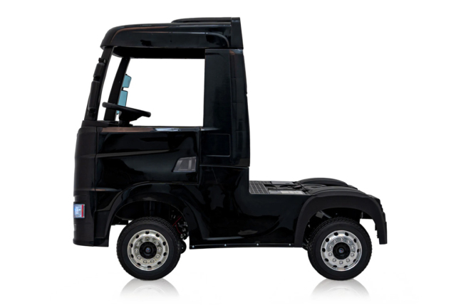 Sort elektrisk Scania 500R Lastbil til børn med 4x12V motorer. Scania Lastbil til børn.