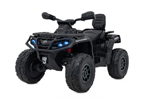 Can-Am Outlander ATV, EVA-gummihjul og lædersæde, 4x24V 200W, Sort