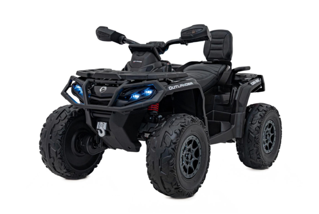 Can-Am Outlander ATV, EVA-gummihjul og lædersæde, 4x24V 200W, Sort