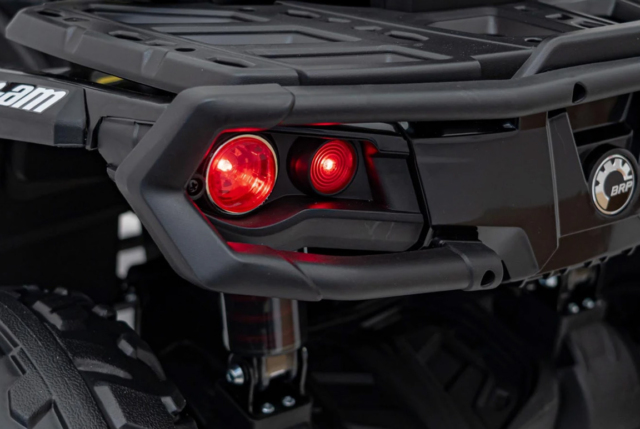 Can-Am Outlander ATV, EVA-gummihjul og lædersæde, 4x24V 200W, Sort