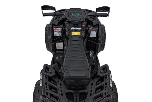 Can-Am Outlander ATV, EVA-gummihjul og lædersæde, 4x24V 200W, Sort