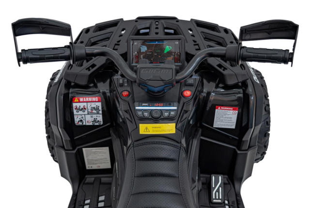 Can-Am Outlander ATV, EVA-gummihjul og lædersæde, 4x24V 200W, Sort