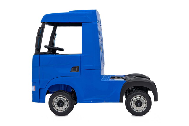 Blå elektrisk Scania 500R Lastbil til børn med 4x12V motorer. Scania Lastbil til børn.