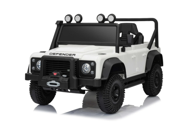 Land Rover Defender 110 SVX Concept elbil til børn, 2x100W, Hvid